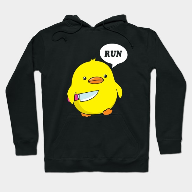 Duck With Knife Hoodie by SunsetSurf